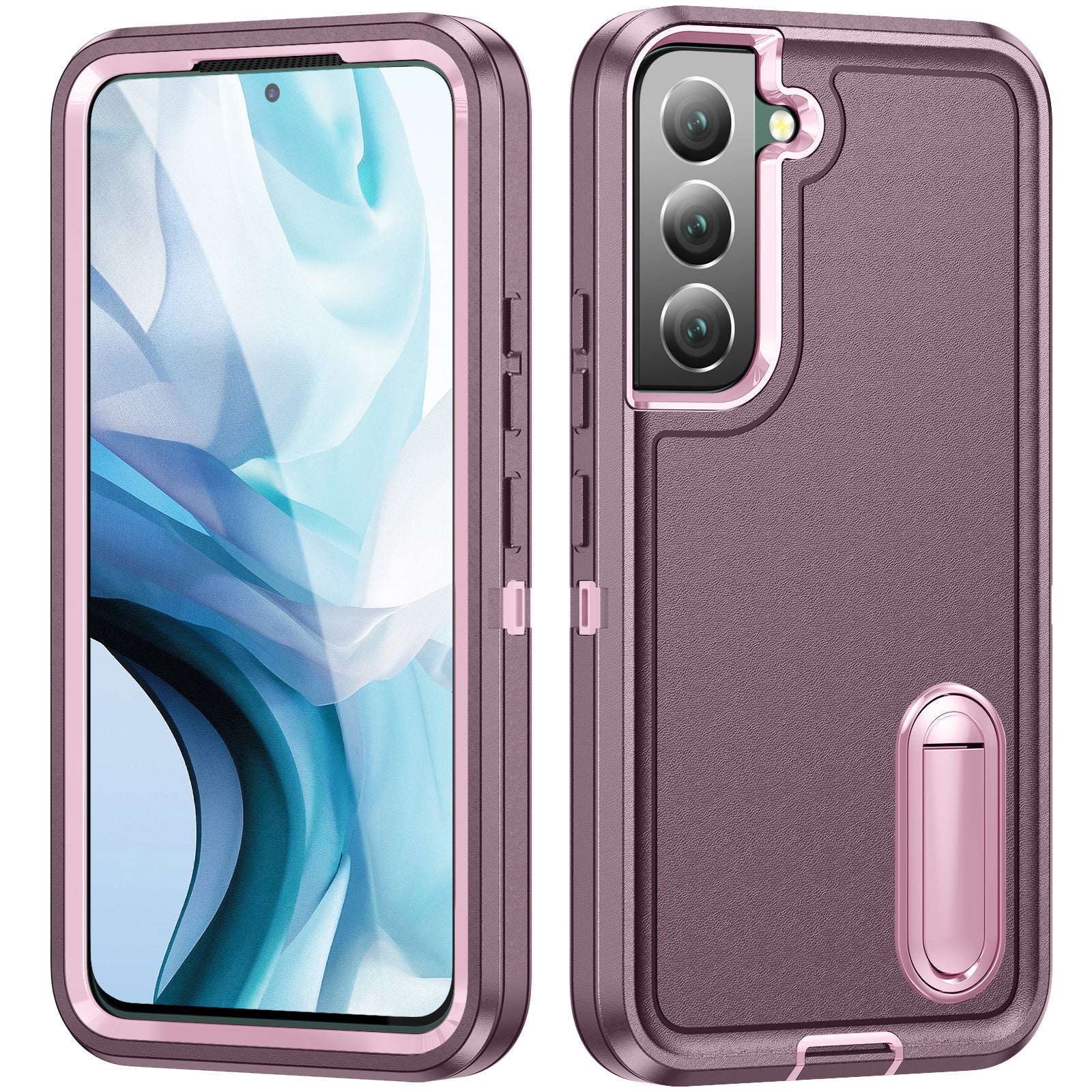 Three-Proof Mobile Phone Case with Bracket – Creative & Minimalist Design for iPhone & Android Protection