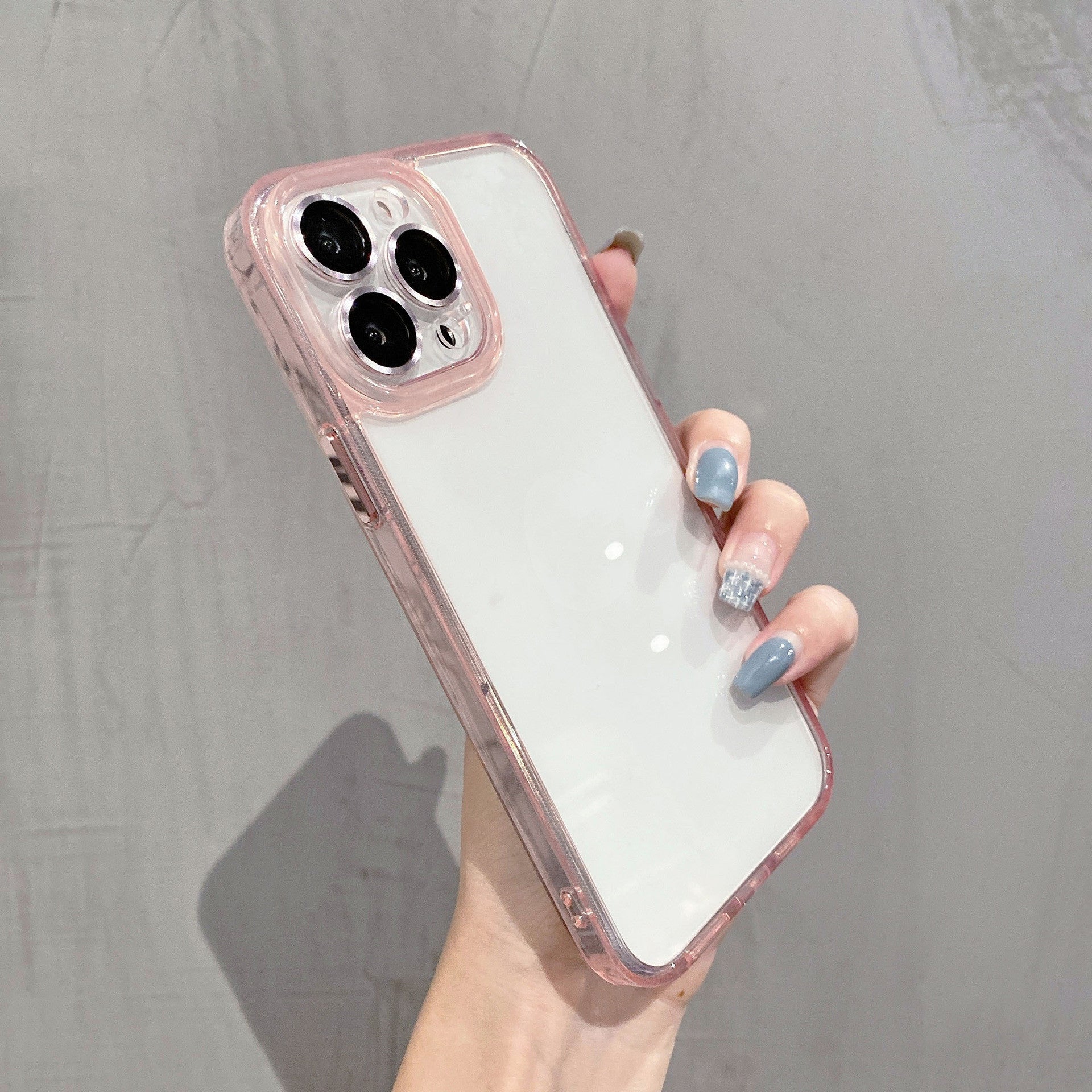 Solid Ice Crystal PC Phone Case – Soft Edge Hard Shell for iPhone & Android | Slim & Durable Protection