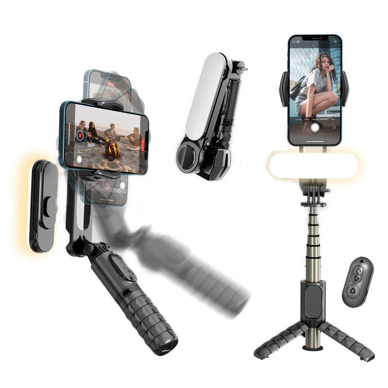 2-in-1 Handheld Gimbal & Bluetooth Selfie Stick Tripod – Stabilizer with Wireless Remote for iPhone & Android