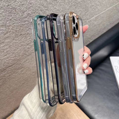 Electroplated Edge Space Phone Case – Simple & Stylish Protective Cover for iPhone & Android