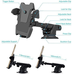 Universal Car Phone Holder – Adjustable Suction Cup Mount & Stand for All Cellphones