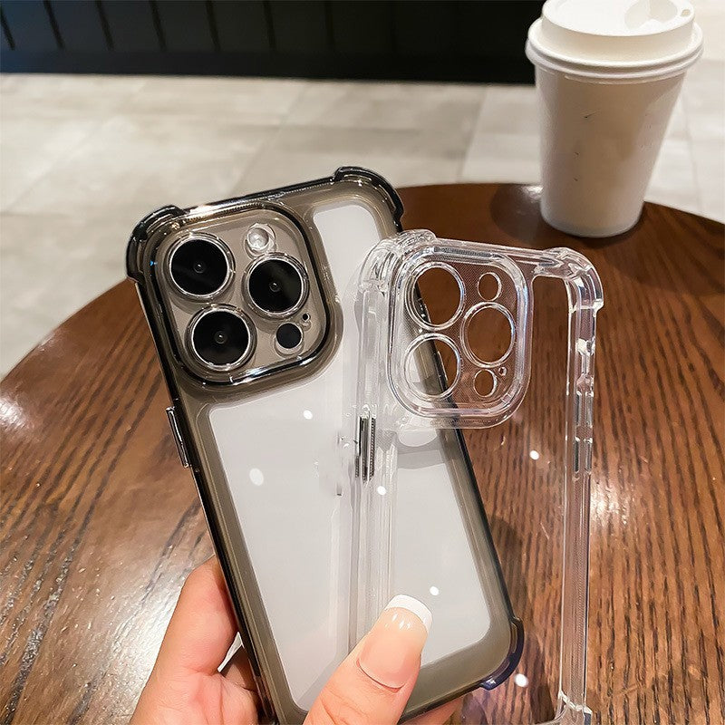 Transparent Silicone Hard Phone Case – All-Inclusive Protective Cover for iPhone & Android | Shockproof & Durable