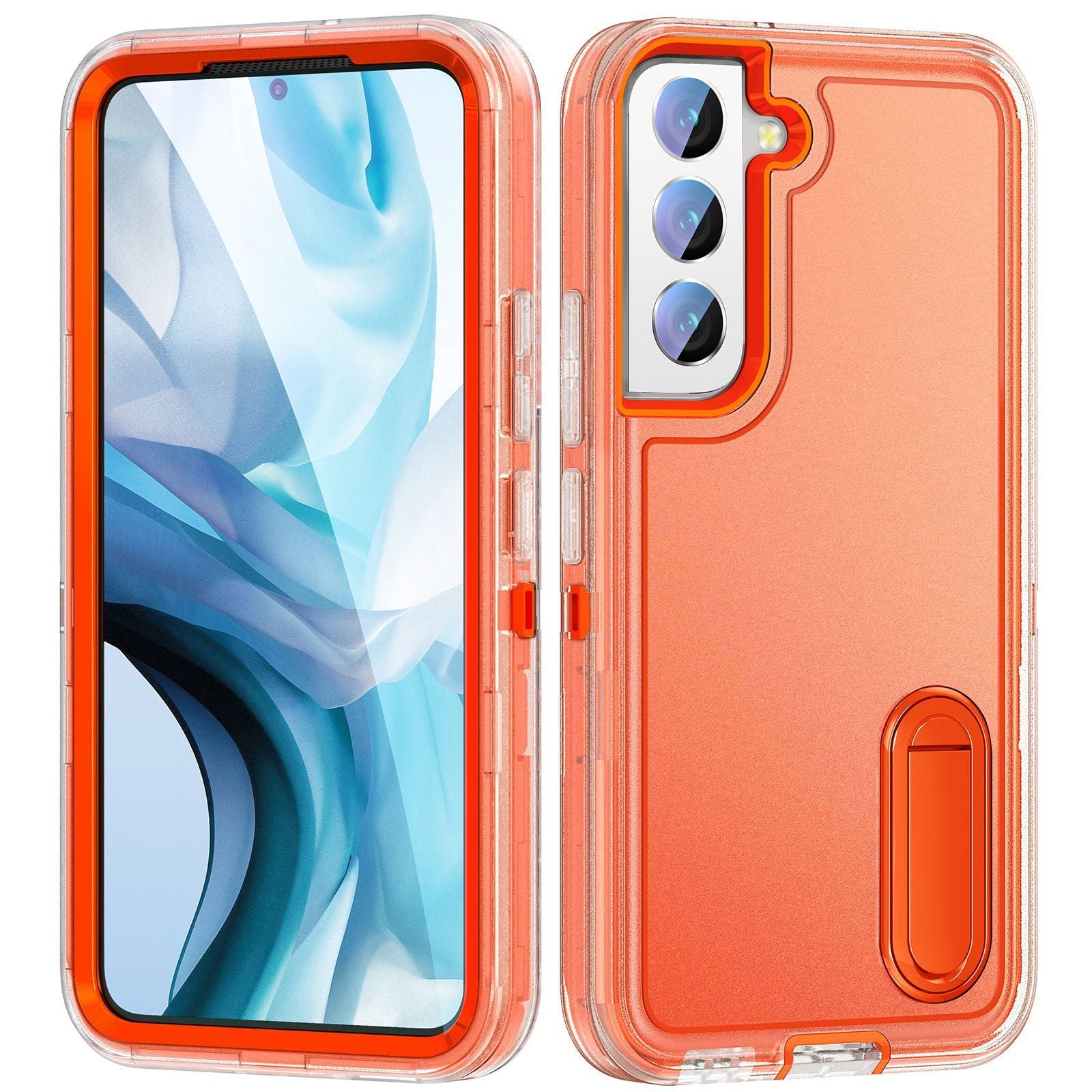 Three-Proof Mobile Phone Case with Bracket – Creative & Minimalist Design for iPhone & Android Protection