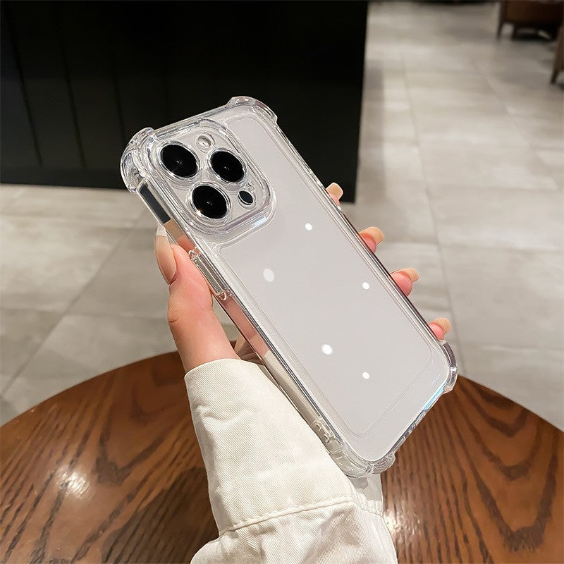 Transparent Silicone Hard Phone Case – All-Inclusive Protective Cover for iPhone & Android | Shockproof & Durable