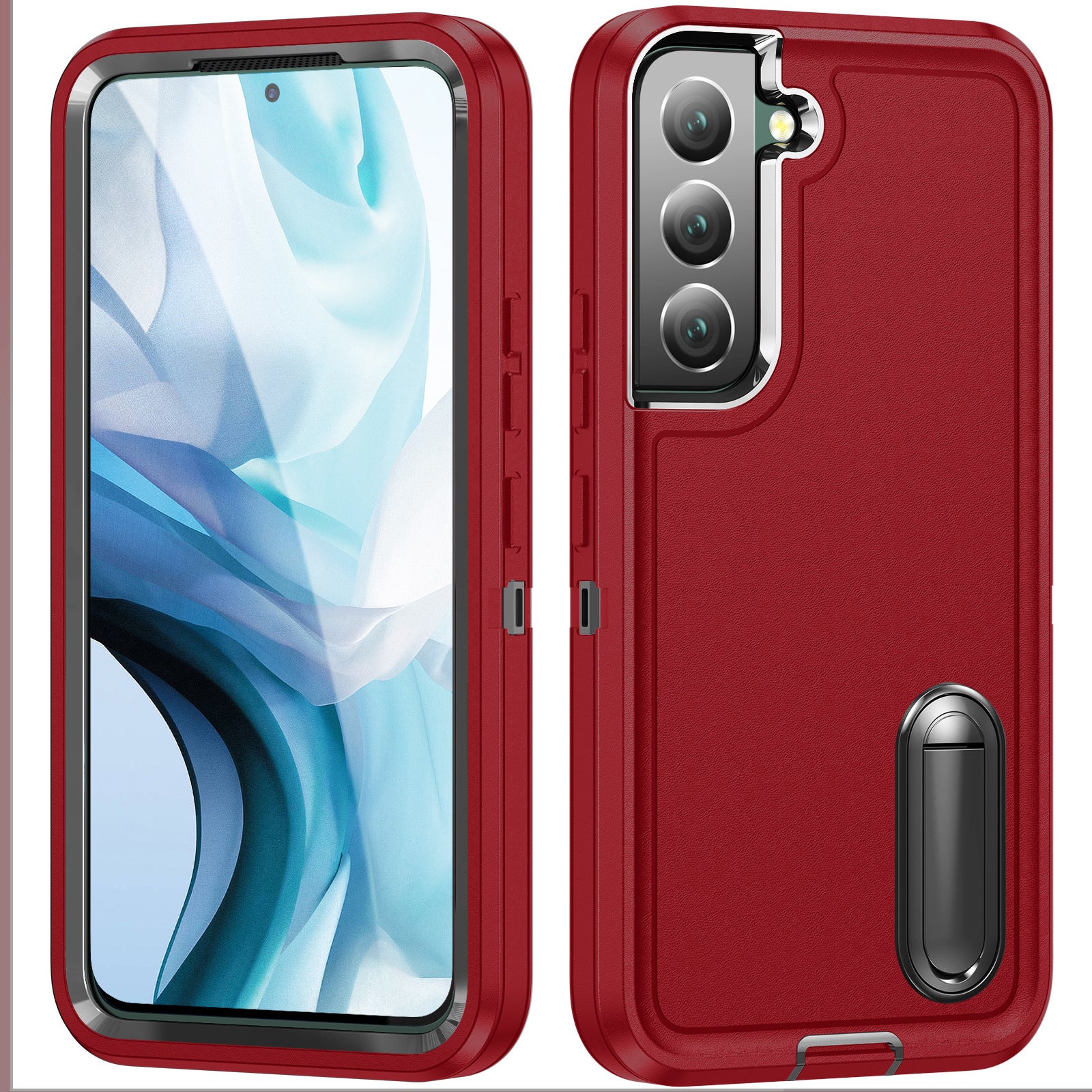 Three-Proof Mobile Phone Case with Bracket – Creative & Minimalist Design for iPhone & Android Protection