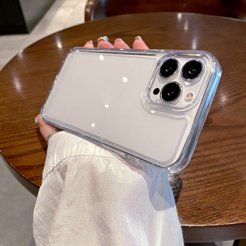 Electroplated Edge Space Phone Case – Simple & Stylish Protective Cover for iPhone & Android
